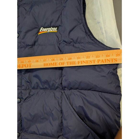 Mens XL Lands' End Energizer Goose Down Puffer Vest Blue Employee Quilted - Picture 3 of 7